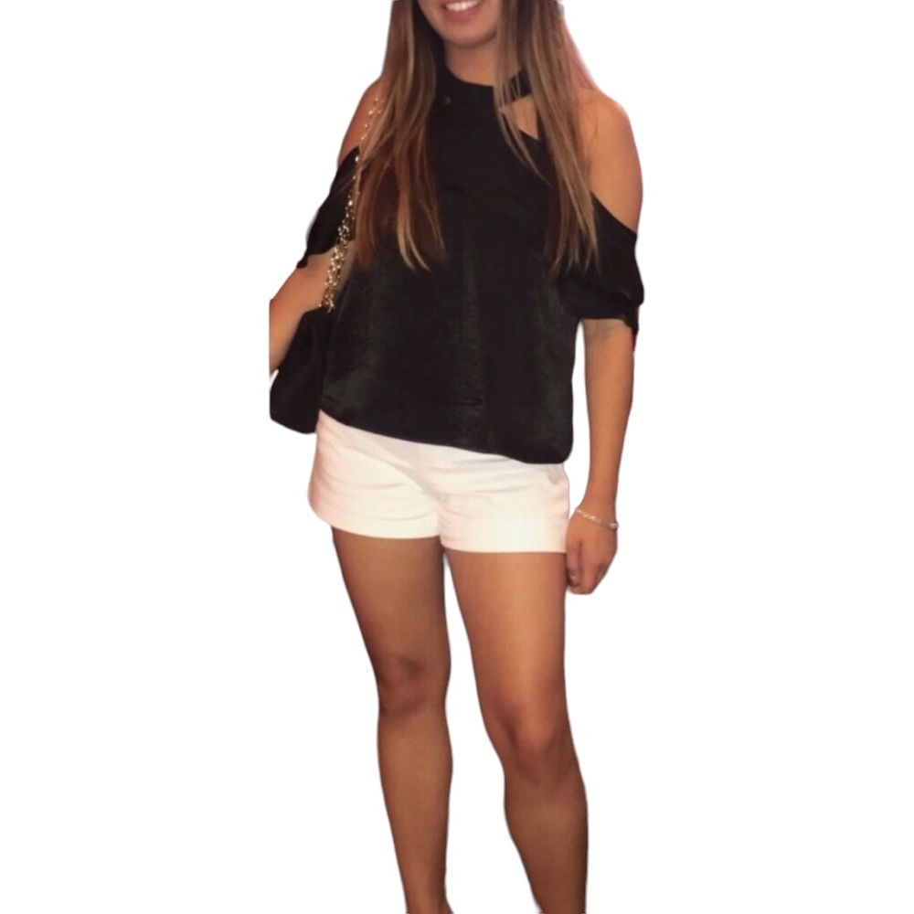 Halter Ruffle Top Cold Shoulder - Picture 2 of 3